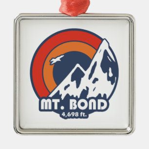 Mount Bond New Hampshire Sun Eagle Metal Ornament