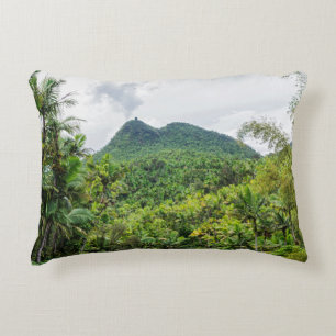 Mount britton and el yunque landscape decorative cushion