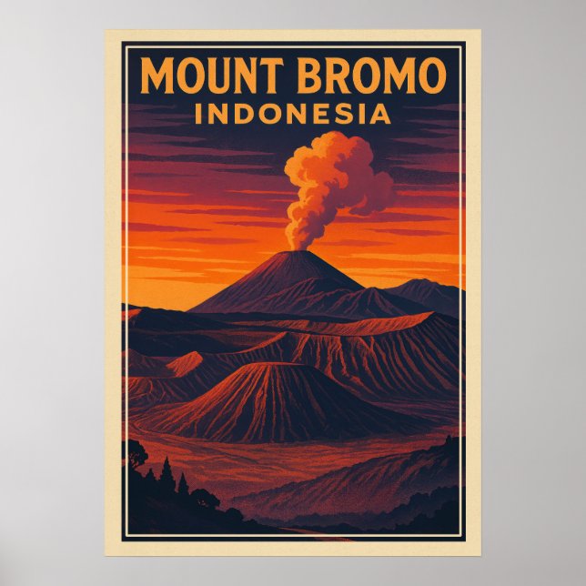 Mount Bromo Indonesia V06 Poster (Front)