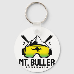 Mount buller australia ski retro skiing  key ring