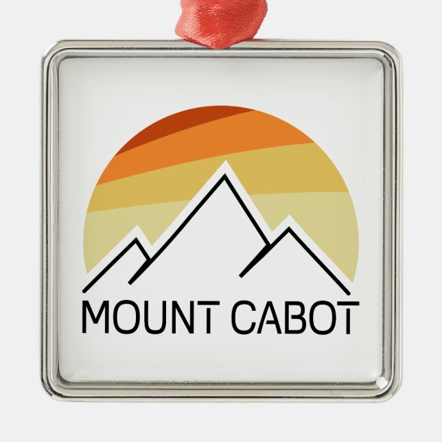 Mount Cabot New Hampshire Retro Metal Ornament (Front)
