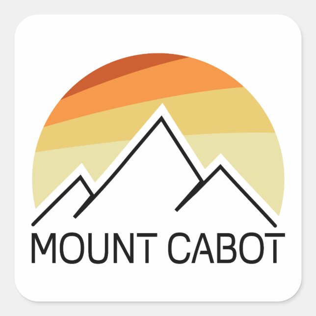 Mount Cabot New Hampshire Retro Square Sticker (Front)