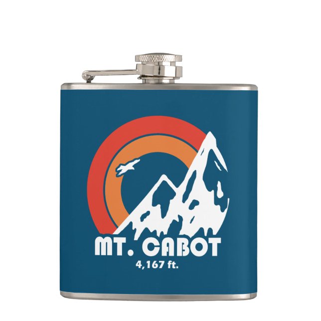 Mount Cabot New Hampshire Sun Eagle Hip Flask (Front)