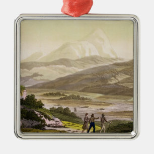 Mount Cayambe, Ecuador, from 'Le Costume Ancien et Metal Tree Decoration