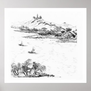 Mount Chang and Lake Chou, from 'Jardins Anglo-Chi Poster