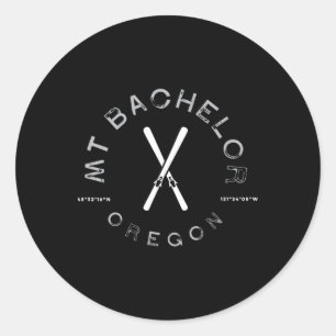 Mount Chelor Oregon Vintage Graphic Ski Classic Round Sticker