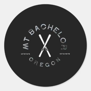 Mount Chelor Oregon Vintage Graphic Ski Classic Round Sticker