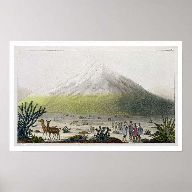 Mount Chimborazo, Ecuador, from 'Le Costume Ancien Poster (Front)