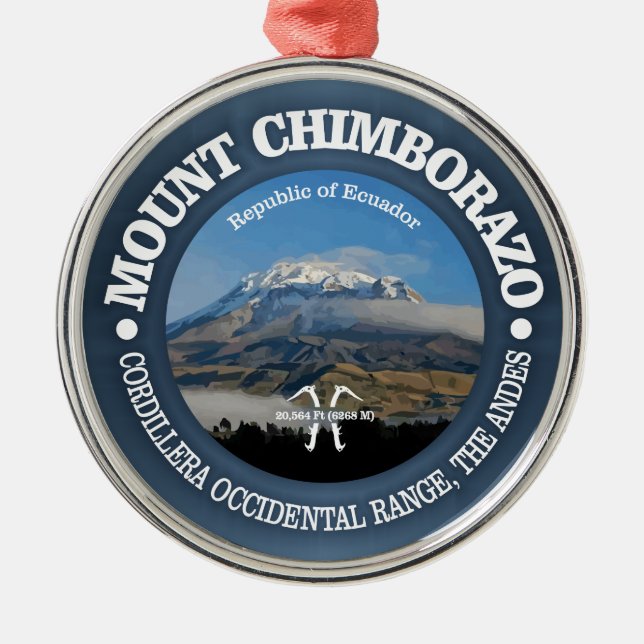 Mount Chimborazo Metal Ornament (Front)