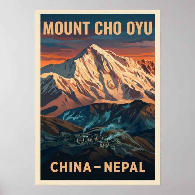 Mount Cho Oyu Nepal-China V02 Poster (Front)