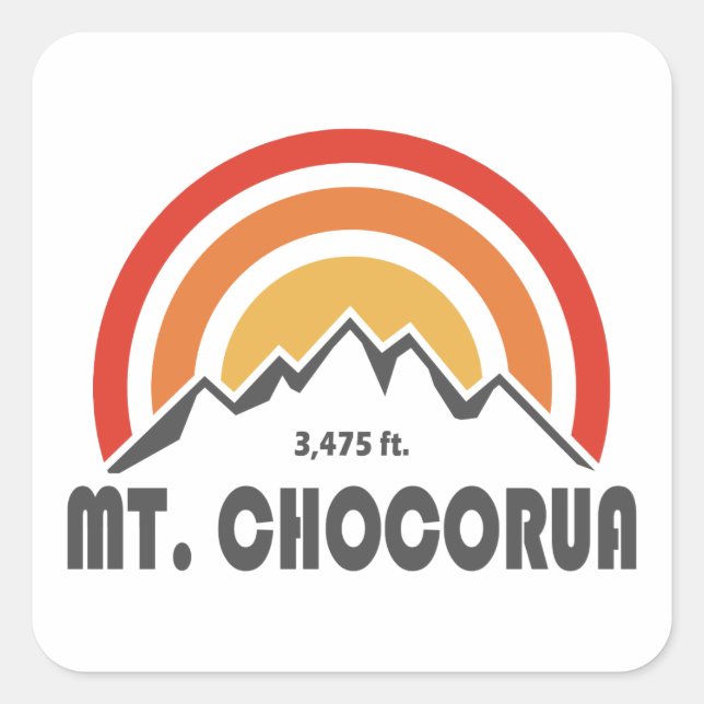 Mount Chocorua New Hampshire Square Sticker (Front)