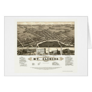 Mount Clemens, MI Panoramic Map - 1882