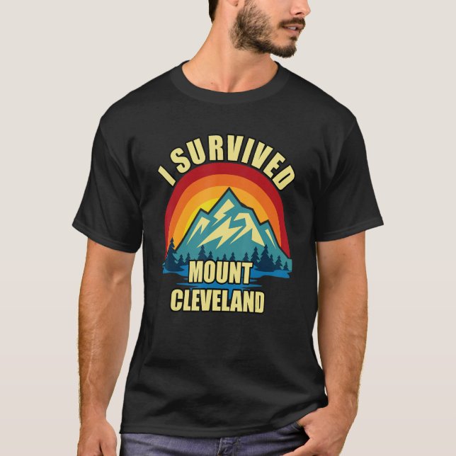 Mount Cleveland Hiking Mountian Climbing T-Shirt (Front)