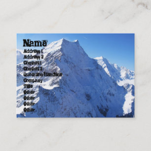 Mount Cook (Aoraki) Peak, New Zealand Business Card
