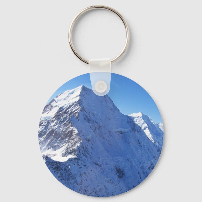 Mount Cook (Aoraki) Peak, New Zealand Key Ring (Front)