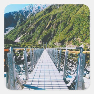 Mount Cook - New Zealand Square Sticker