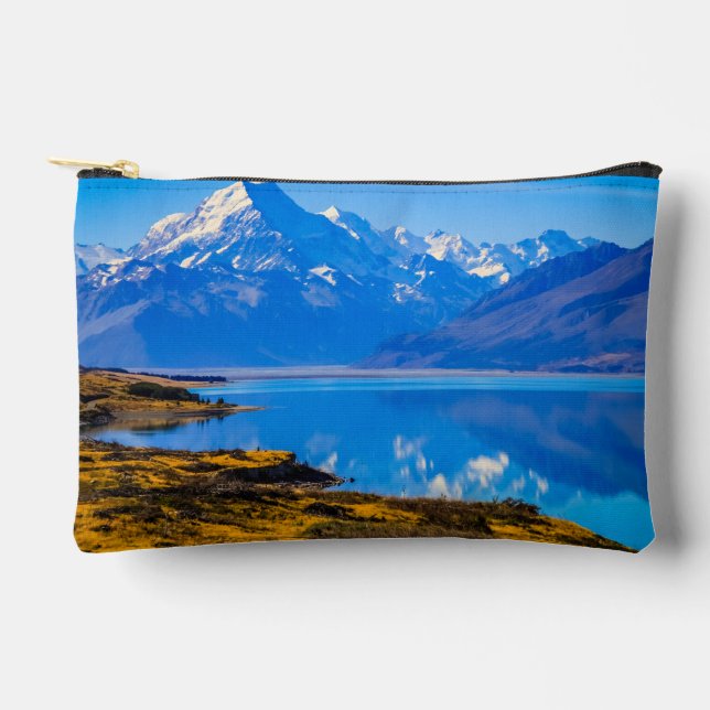 Mount Cook Overlooking Lake Pukaki, NZ Accessory Pouch (Front)