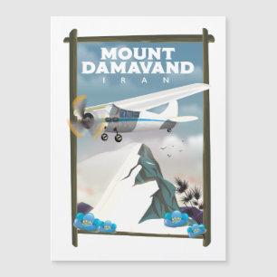 Mount Damavand Iran travel poster.