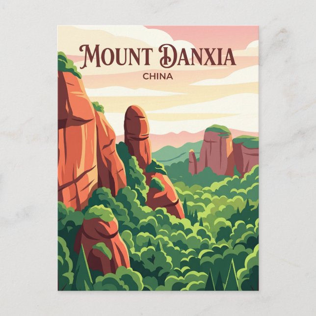 Mount Danxia National Park China Postcard (Front)