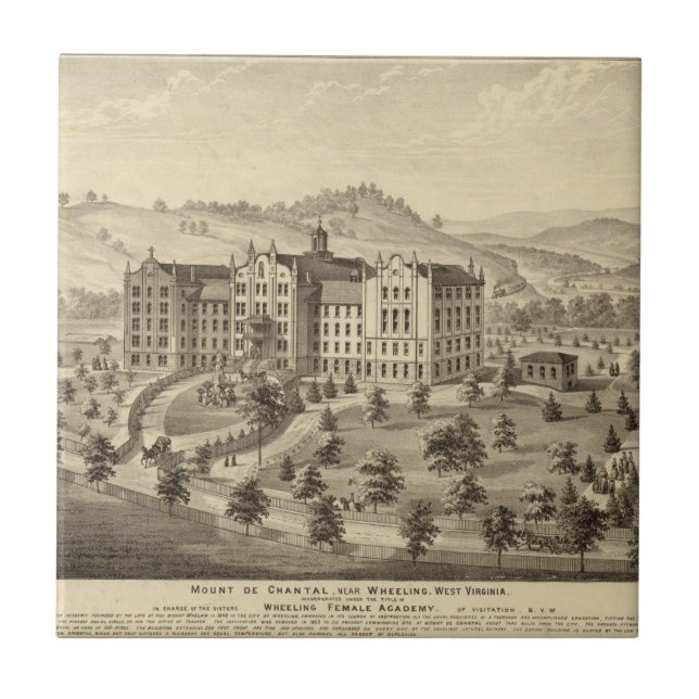 Mount de Chantal, near Wheeling, West Virginia Ceramic Tile (Front)