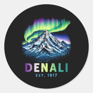Mount Denali Alaska Mountain Denali National Park Classic Round Sticker