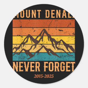 Mount Denali National Park Mount Mckinley Us Classic Round Sticker