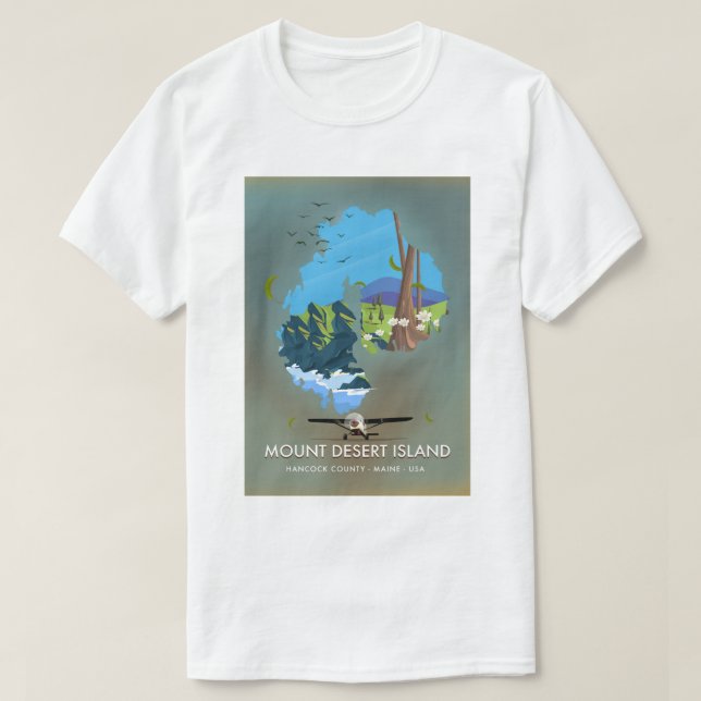 Mount Desert Island ,Hancock County, Maine ,USA, T-Shirt (Design Front)