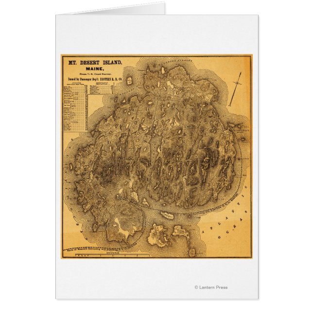 Mount Desert IslandPanoramic Map (Front)