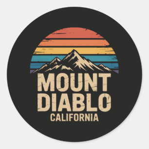 Mount Diablo California Classic Round Sticker