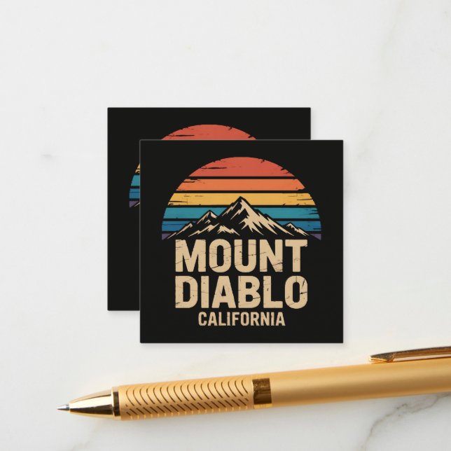 Mount Diablo California Enclosure Card (Front/Back In Situ)