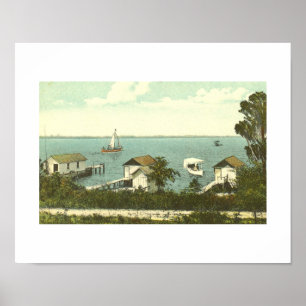 Mount Dora, FL, Boat House Row, 1907 Poster