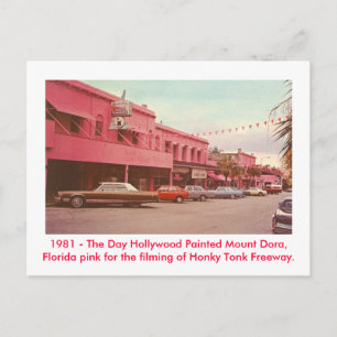 Mount Dora, Fl - Painted Pink Postcard