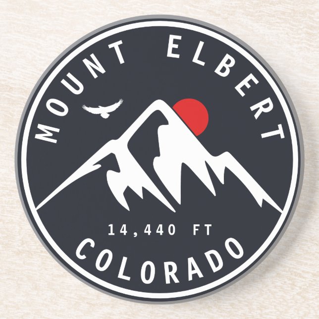Mount Elbert - Colorado 14ers fourteener Coaster (Front)