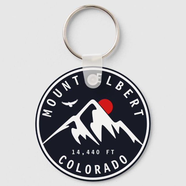 Mount Elbert - Colorado 14ers fourteener Key Ring (Front)