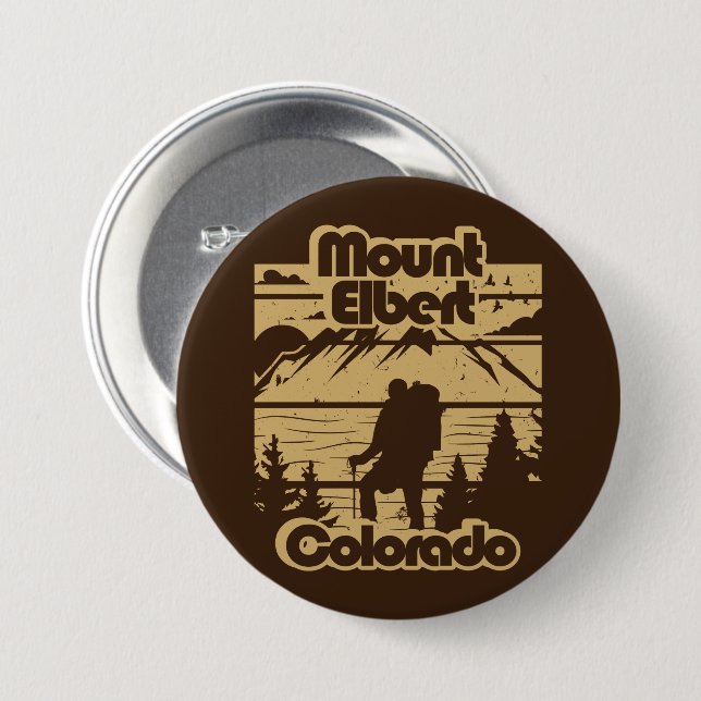 Mount Elbert Colorado 7.5 Cm Round Badge (Front & Back)