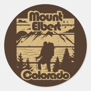 Mount Elbert Colorado Classic Round Sticker