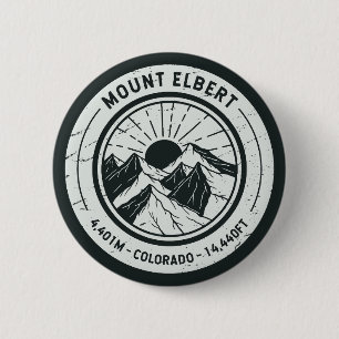 Mount Elbert Colorado Hiking Skiing Travel 6 Cm Round Badge