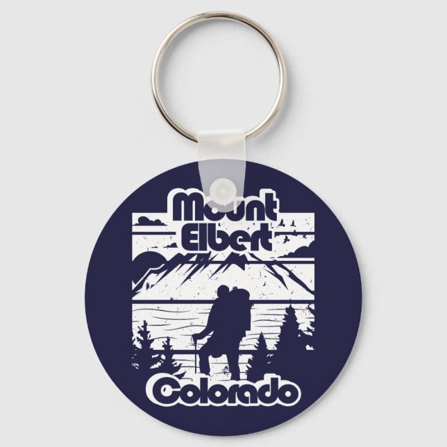 Mount Elbert Colorado Key Ring (Front)