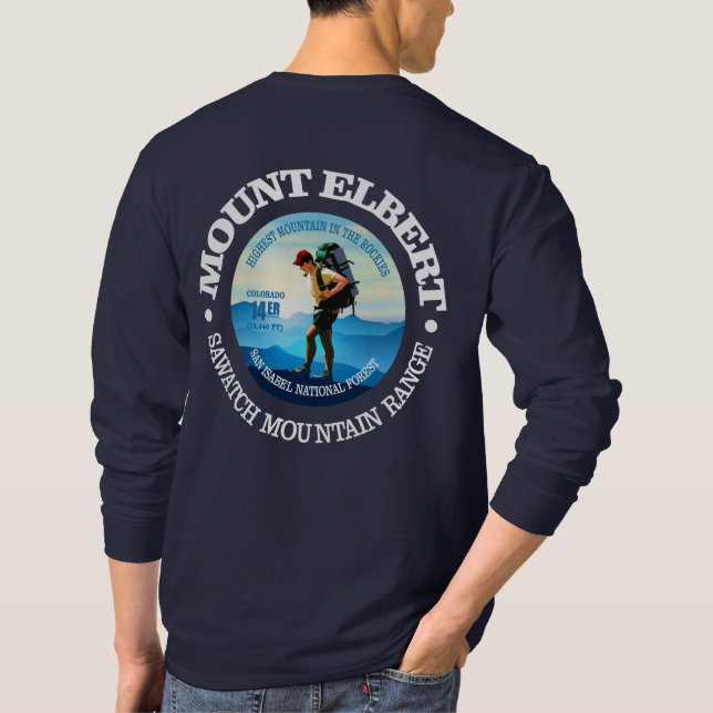 Mount Elbert (Hiker C) T-Shirt (Back)