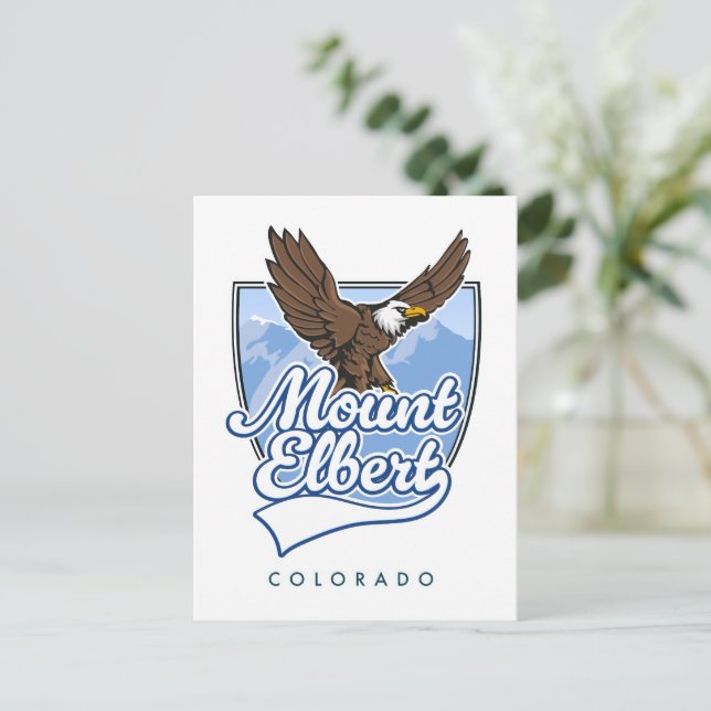 Mount Elbert Travel patch Holiday Postcard (Standing Front)