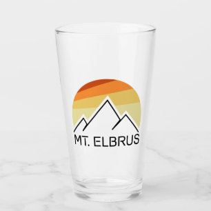 Mount Elbrus Russia Retro Glass