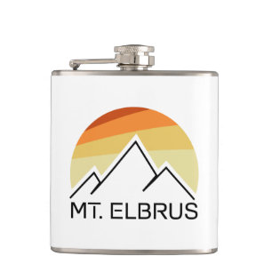 Mount Elbrus Russia Retro Hip Flask