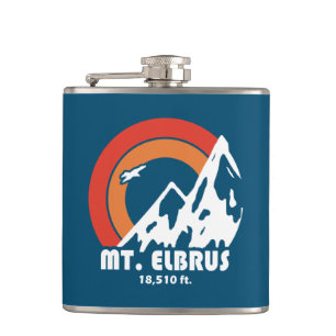 Mount Elbrus Russia Sun Eagle Hip Flask