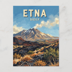 Mount Etna Catania Italy Postcard