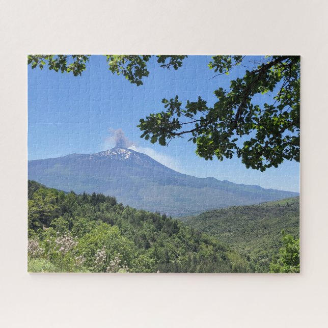 Mount Etna Erupts Jigsaw Puzzle (Horizontal)