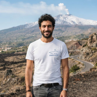 Mount Etna Sicily Always Alive Minimalist Mountain Tri-Blend Shirt