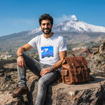 Mount Etna Volcano Smoking on a Sunny Day