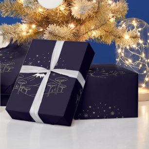Mount Etna Wrapping Paper Starry Night