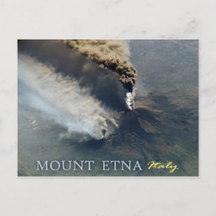 Mount Etna's Volcanic Eruption in 2002 Postcard