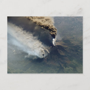 Mount Etna's Volcanic Eruption in 2002 Postcard